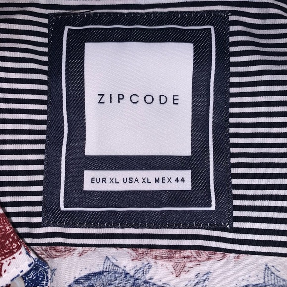 Zipcode Red and Blue Fish Shirt NWT - Picture 4 of 9